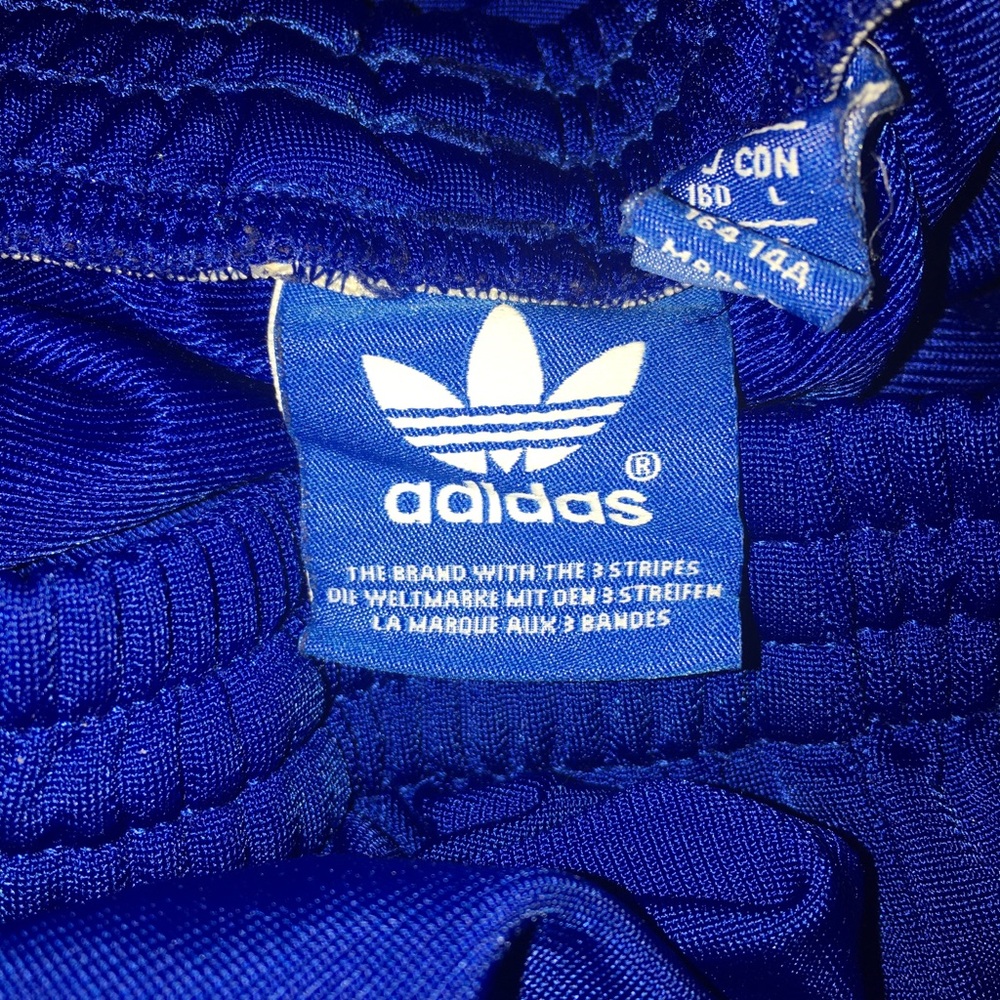 Boys Blue / White Adidas Joggers